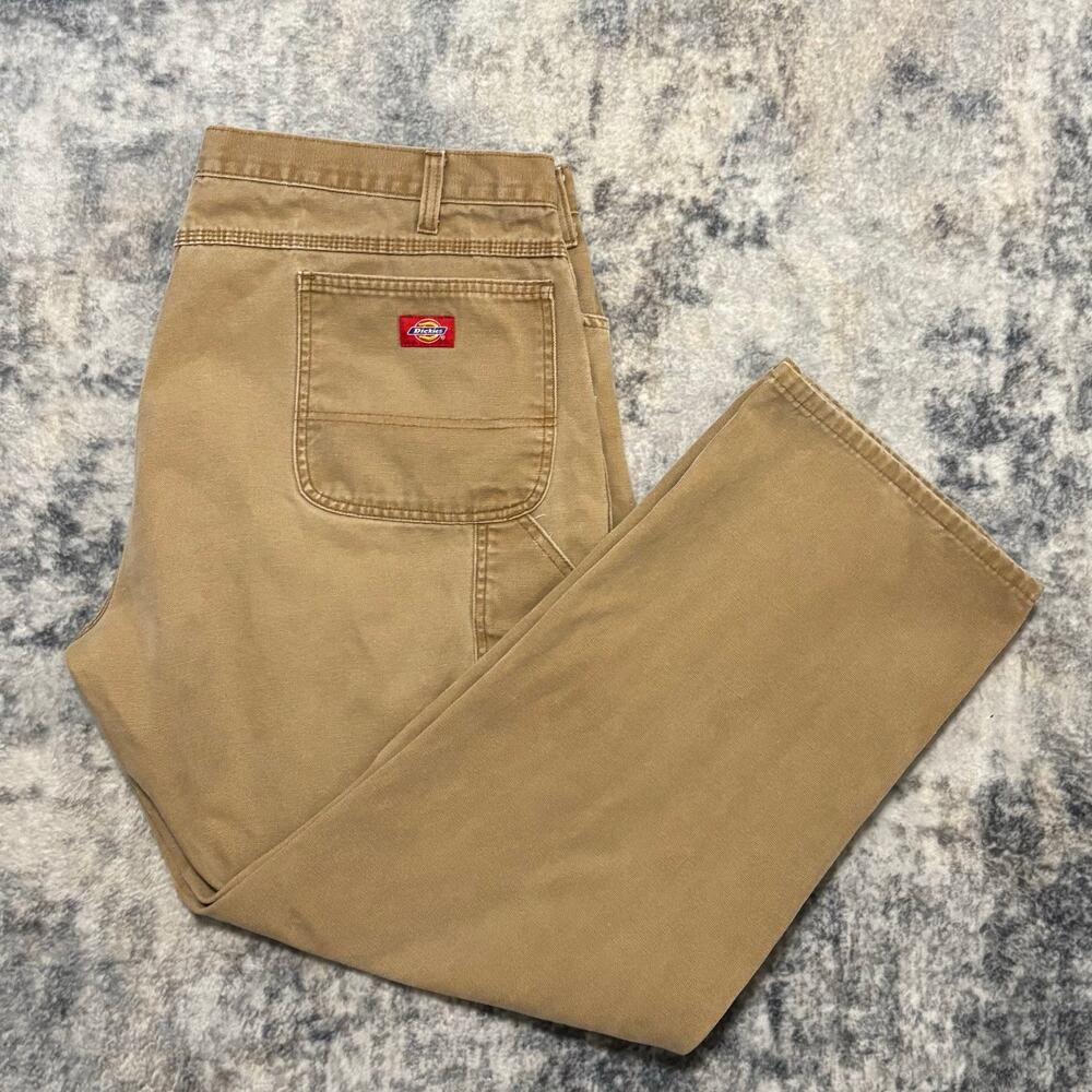 Dickies Work Pants Mens 42x32 Tan Khaki Carpenter Utility Pants